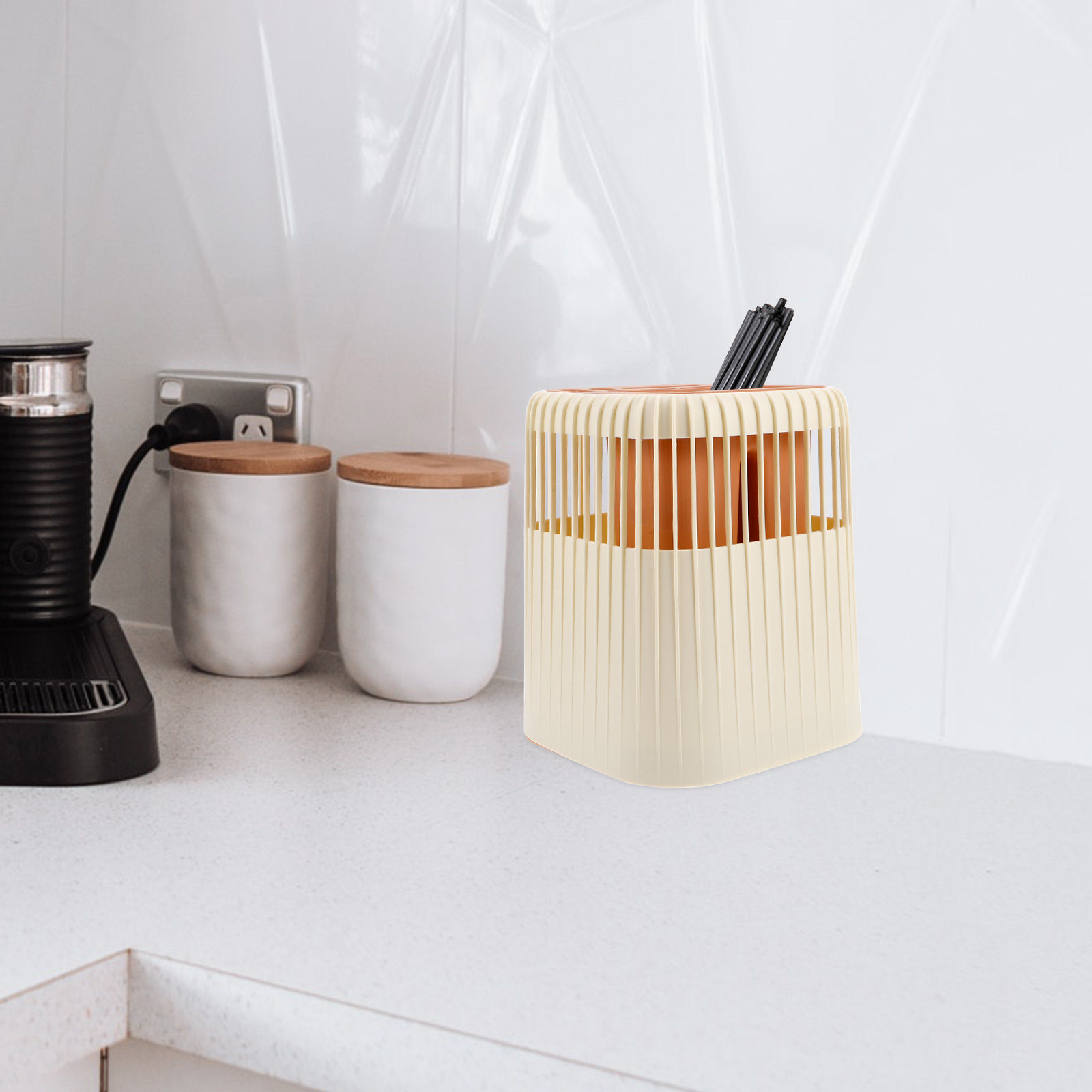 Kitchen Utensil Holder - Utensil Drying Rack Kitchen Counter Silverware