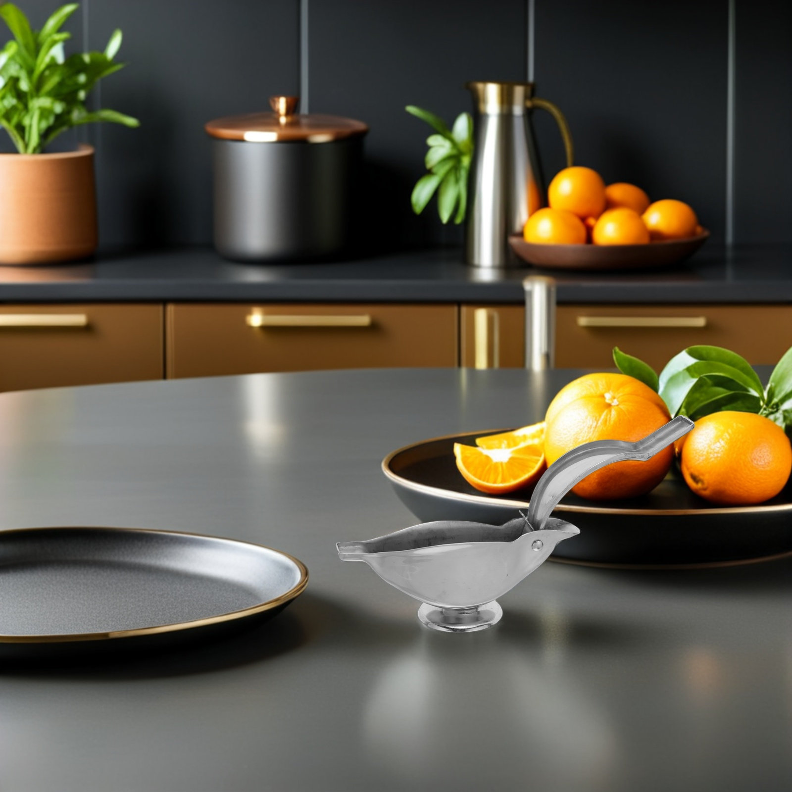 Citrus Lemon Squeezer - Stainless Steel Manual Lemon Orange Juicer