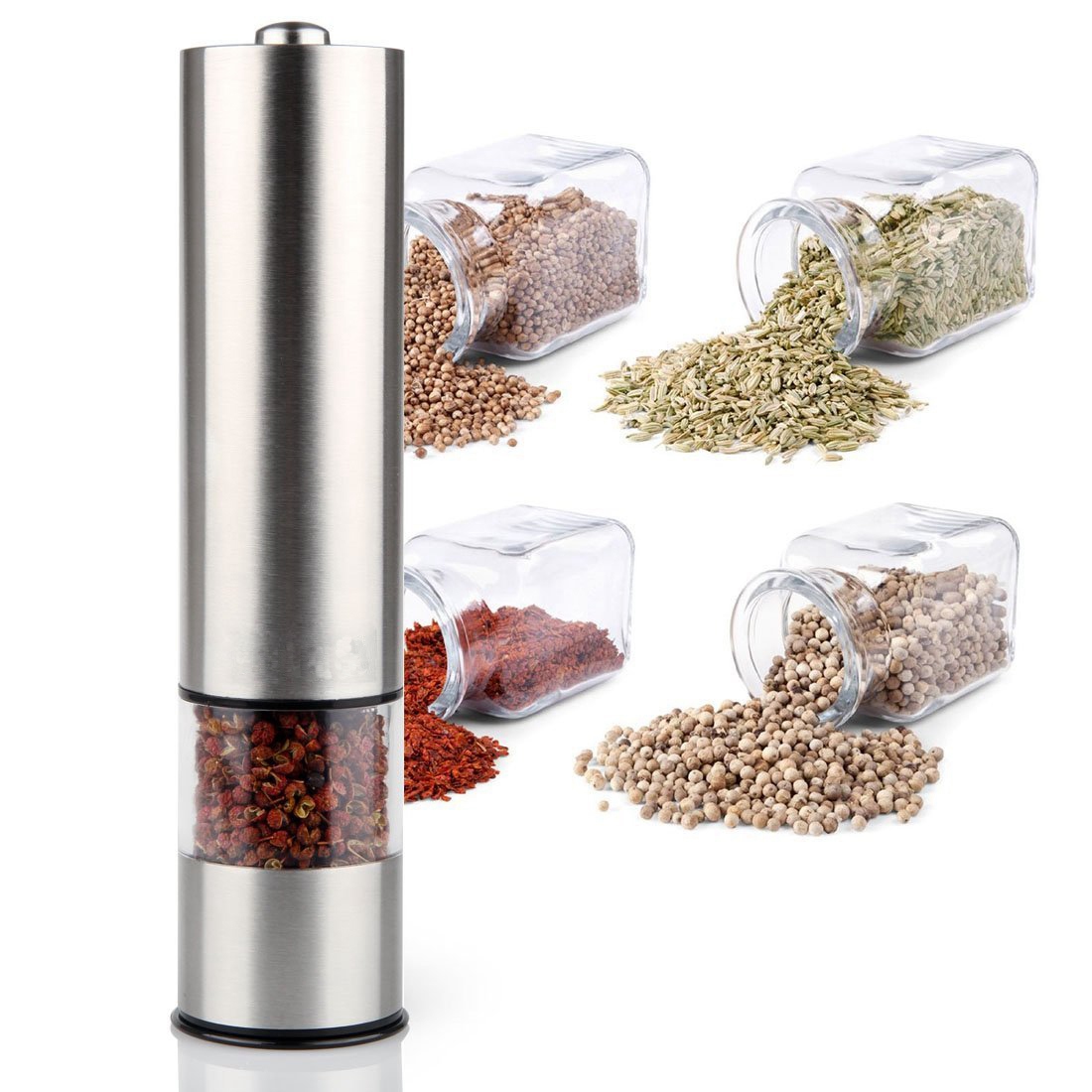 Kitchen Gadgets Electric - A56T-Stainless Steel Electric Salt And Pepper