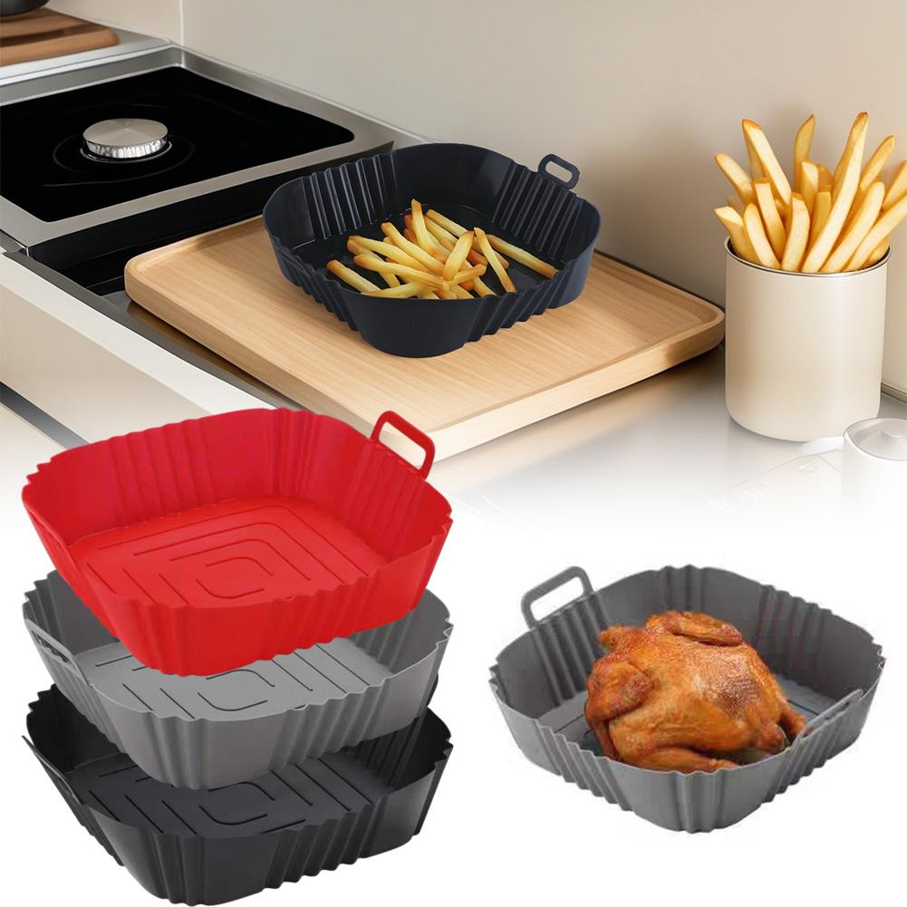 Kitchen Gadgets Air Fryer - Reusable Airfryer Pan Liner Accessories Silicone