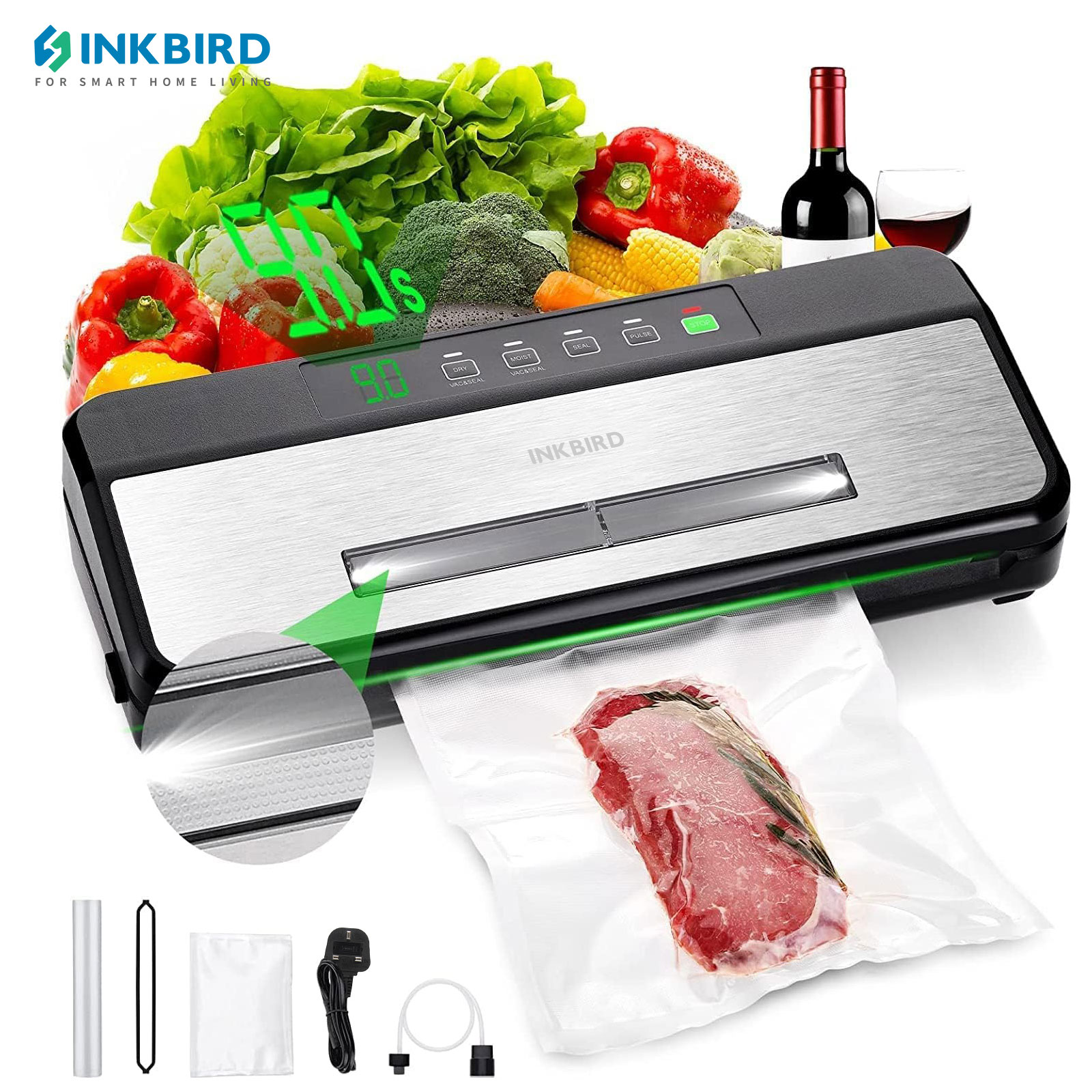 Food Vacuum Sealer - INKBIRD 3rd Vacuum Sealer with Starter