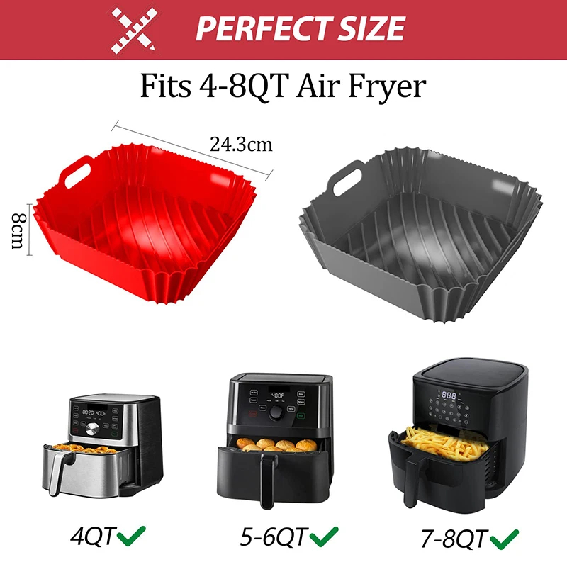 Large Air Fryer Silicone Baske - Kitchen Gadgets Air Fryer review and price
