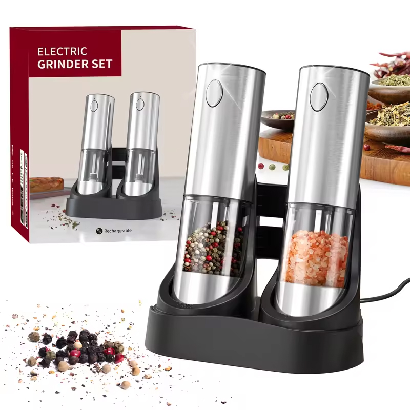1/2PCS Electric Salt And Peppe - Kitchen Gadgets Electric review and price