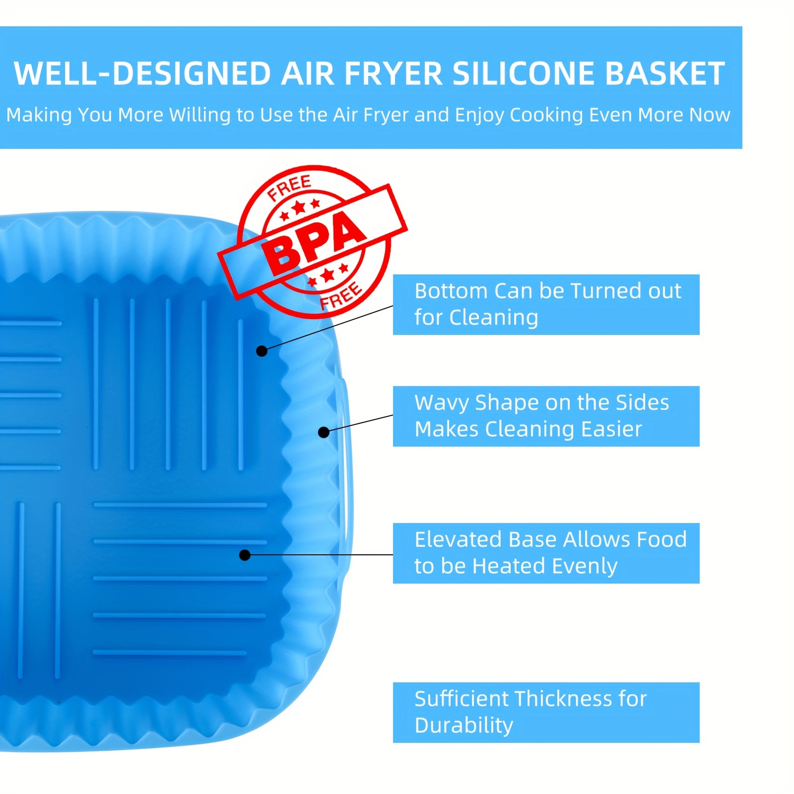 1 square silicone air fryer li - Kitchen Gadgets Air Fryer review and price