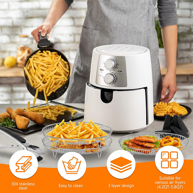 3-layers Air Fryer Rack Stacka - Kitchen Gadgets Air Fryer review and price