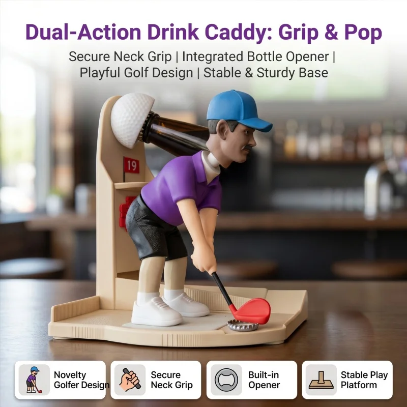 Novelty Golf Player Shaped Bee - Funny Kitchen Gadgets Gifts review and price